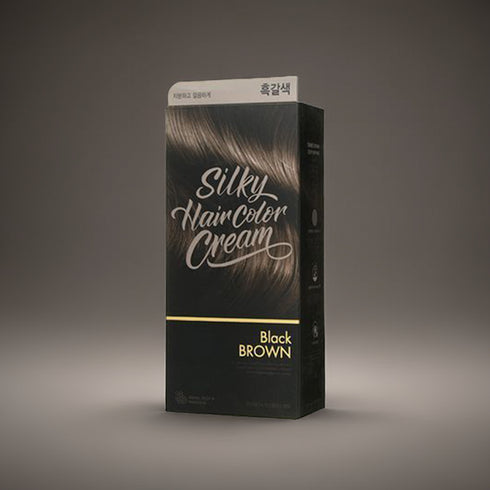 صبغة شعر سيلك هير|| لون أسود بني || لون لامع وتغذية عميقة