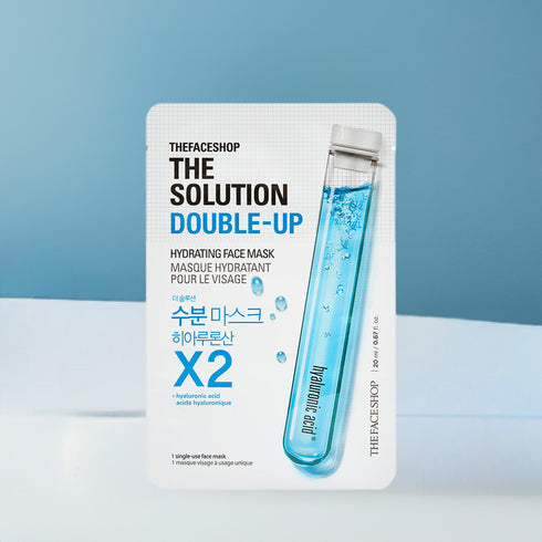 ماسك الوجه المرطب المزدوج|| الهيالورونيك|| من ذا سوليوشن (GZ) -ذا فيس شوب