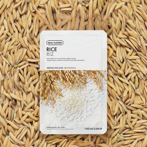 ماسك الوجة ريل ناتشر|| المستخلص من الأرز الطبيعي || لتجديد خلايا البشرة و تفتيحها -ذا فيس شوب