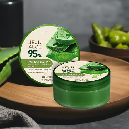 جل مهدىْ للبشرة || بخلاصة الالوفيرا 95% || مرطب ومنعش للبشرة 300 مل -ذا فيس شوب