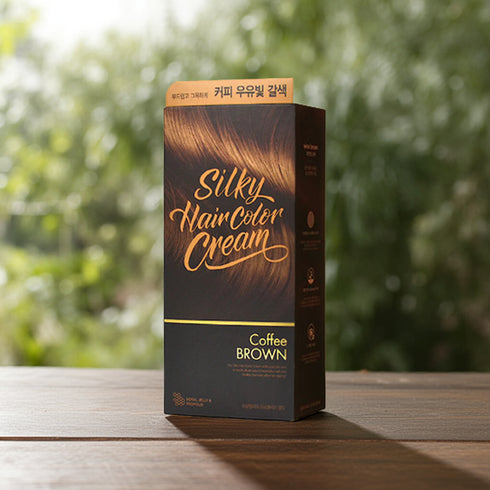 صبغة سيلكي هير من ذا فيس شوب || بلون بني غامق بخلاصة الحناء ||لصبغ وتغذية الشعر -ذا فيس شوب