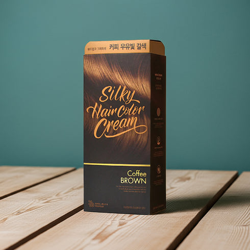 صبغة سيلكي هير من ذا فيس شوب || بلون بني غامق بخلاصة الحناء ||لصبغ وتغذية الشعر -ذا فيس شوب