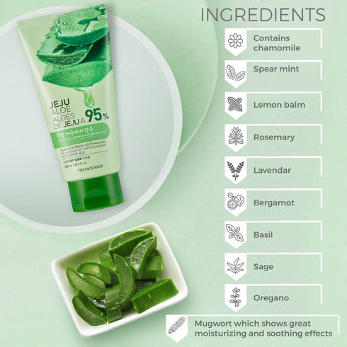 95% ذا فيس شوب جل للبشرة جيجو الصبار فريش سوثينغ جل