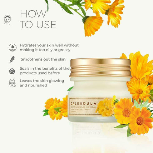  Calendula Essential Moisture Eye Cream - The Face Shop - For Moisturizing Around the Eyes 