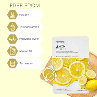 Real Nature Lemon Skin Mask - The Face Shop