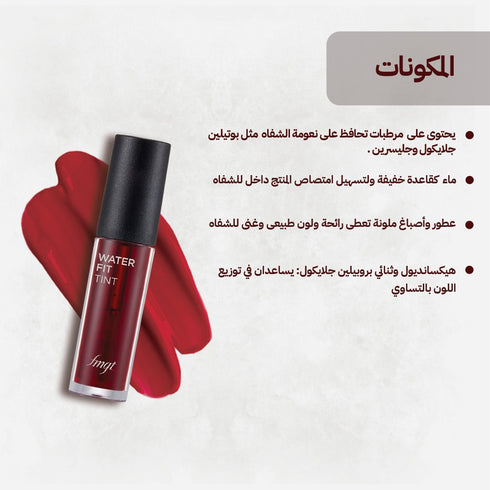تنت شفاه واتر فيت 05 تشيري من|| FMGT لون قوي وطبيعي يدوم طويلاً