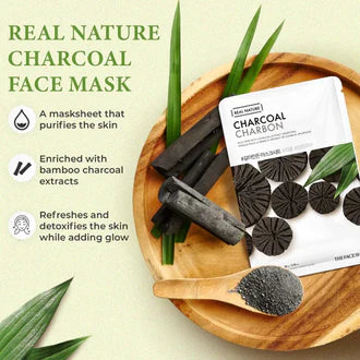 Real Nature Black Charcoal Face Mask | The Face Shop