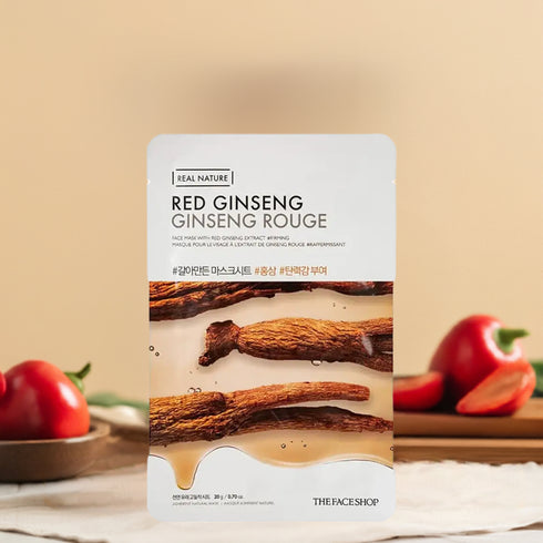 Real Nature Red Ginseng Face Mask - The Face Shop