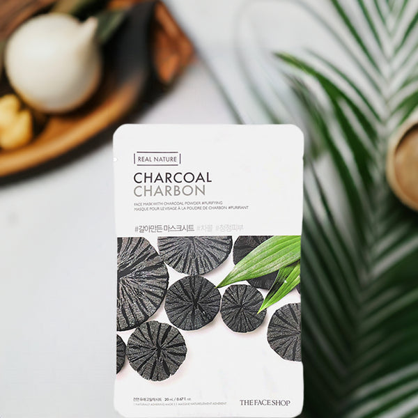 Real Nature Black Charcoal Face Mask | The Face Shop