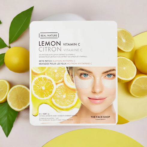 The Face Shop Real Nature Eye Patches with Lemon Extract and Vitamin C