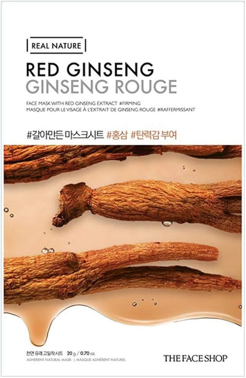 Real Nature Red Ginseng Face Mask - The Face Shop